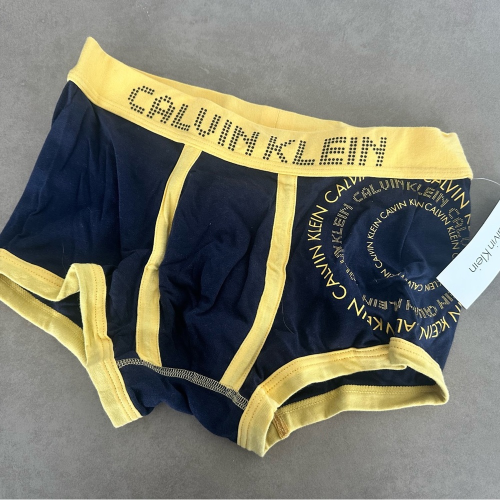 Calvin Klein Men's Underwear in Dark Blue and Yellow